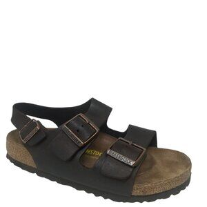 Birkenstock Milano Oiled Leather Habana Clogs Sandals Size 6 Comfort Boho Casual